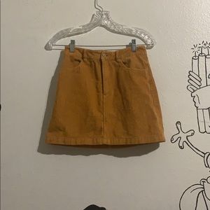 Yellow Denim like skirt